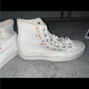 Floral Converse High-Top Sneakers